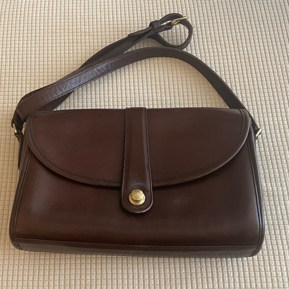 Vintage Coach Leather Shoulder Roll Bag pre 1994